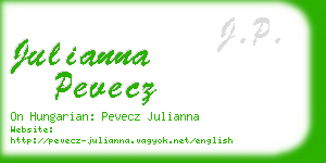 julianna pevecz business card